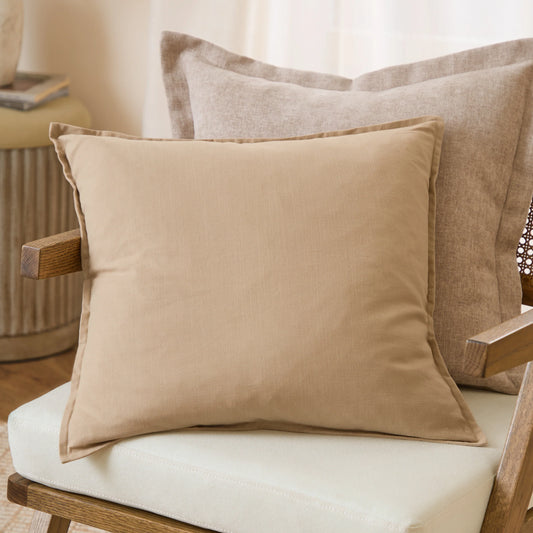 Yard Slub Cotton Cushion - Natural
