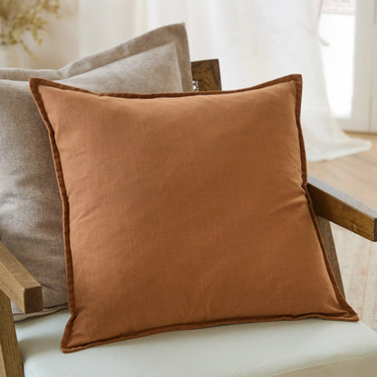 Yard Slub Cotton Cushion - Toffee