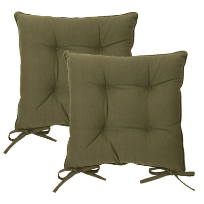 Yard Slub Cotton Seat Cushions (Pair) - Lichen