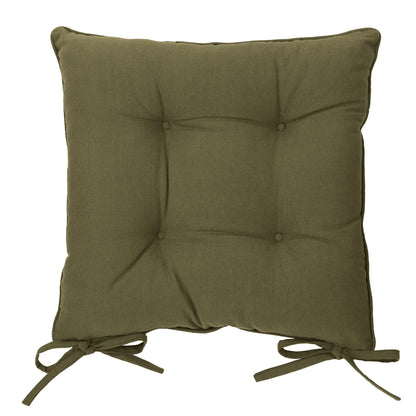 Yard Slub Cotton Seat Cushions (Pair) - Lichen