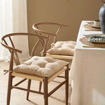 Yard Slub Cotton Seat Cushions (Pair) - Linen