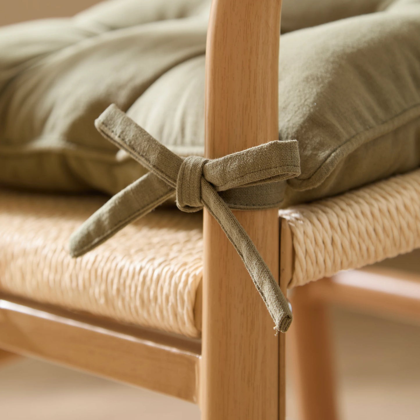 Yard Slub Cotton Seat Cushions (Pair) - Moss