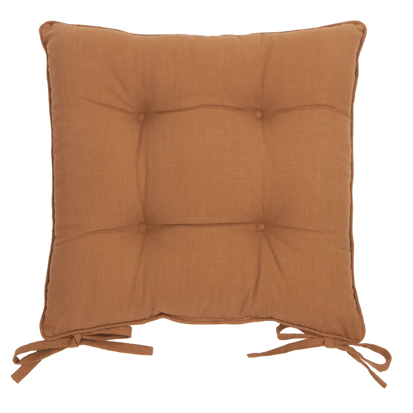 Yard Slub Cotton Seat Cushions (Pair) - Toffee
