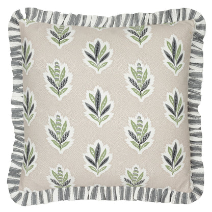 Sanderson Sessile Leaf Cushion - Flax