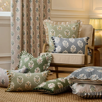 Sanderson Sessile Leaf Cushion - Flax