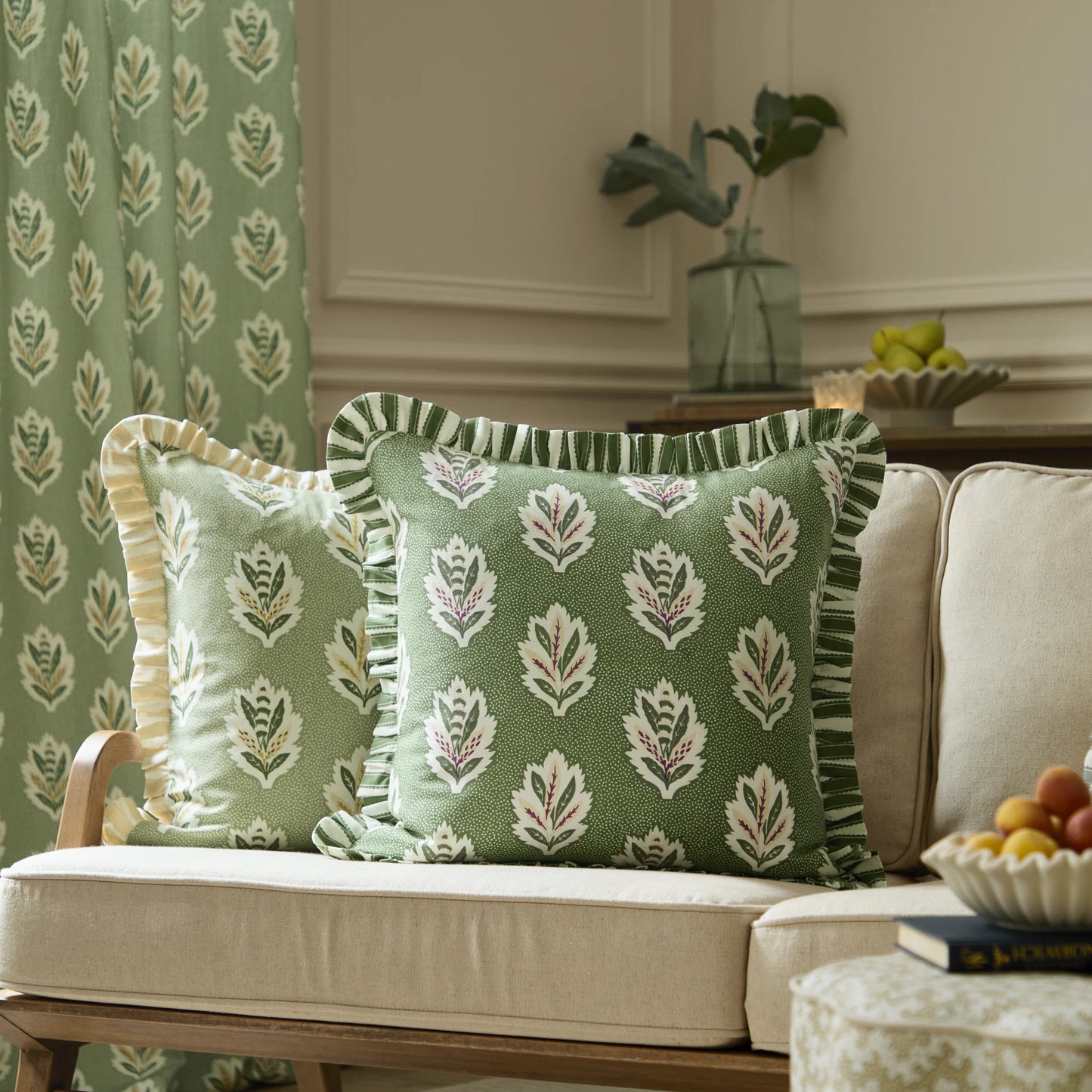 Sanderson Sessile Leaf Cushion - Sage