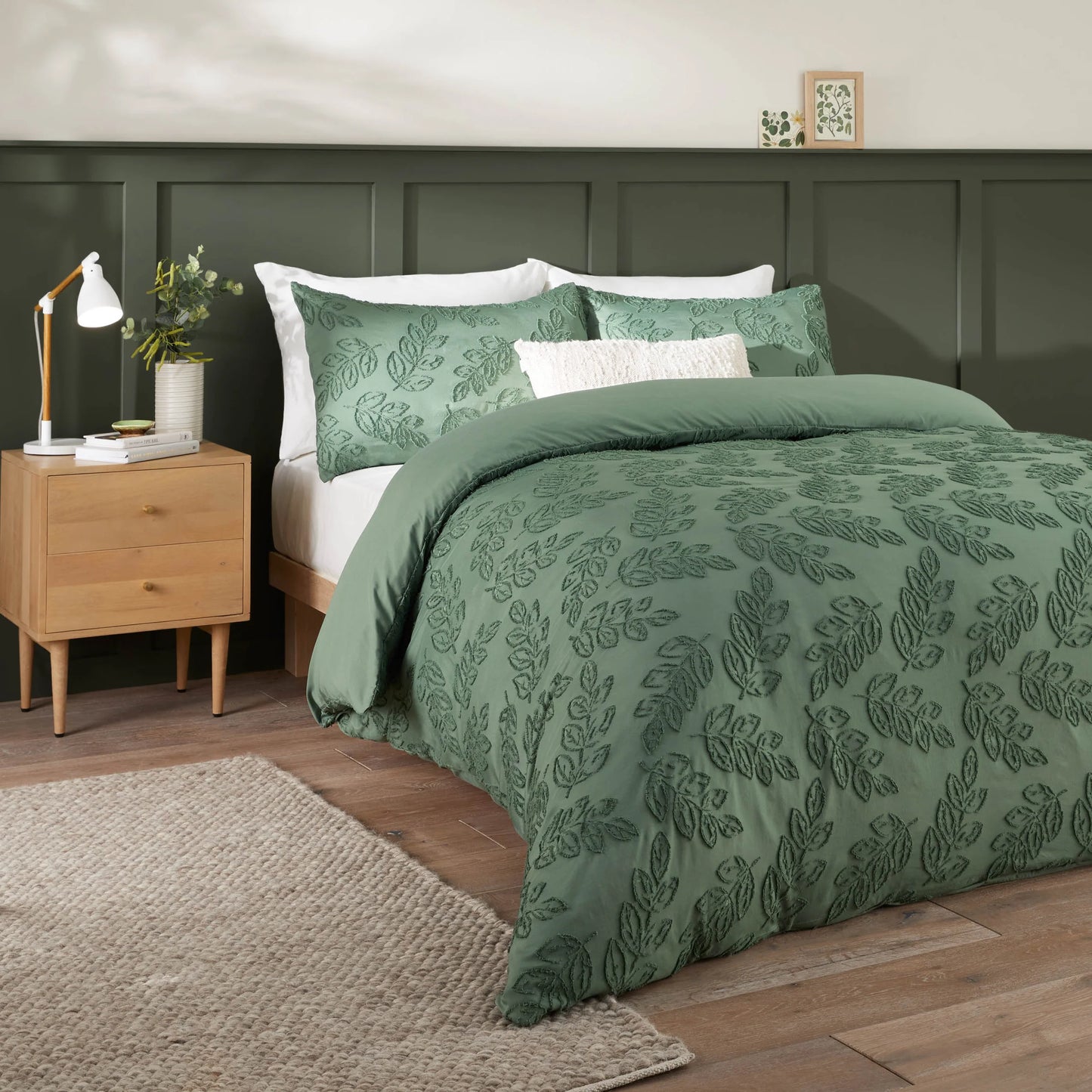 Duvet Day Seville Leaf Duvet Cover Set - Green