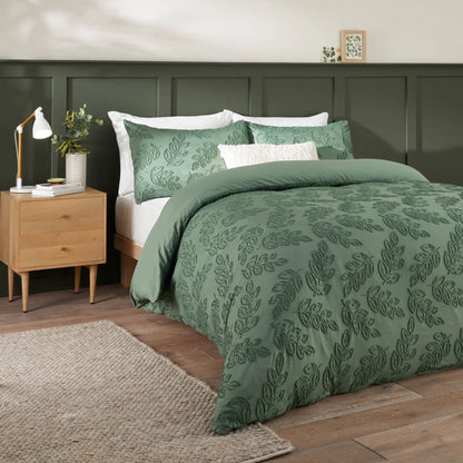 Duvet Day Seville Leaf Duvet Cover Set - Green