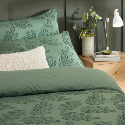 Duvet Day Seville Leaf Duvet Cover Set - Green