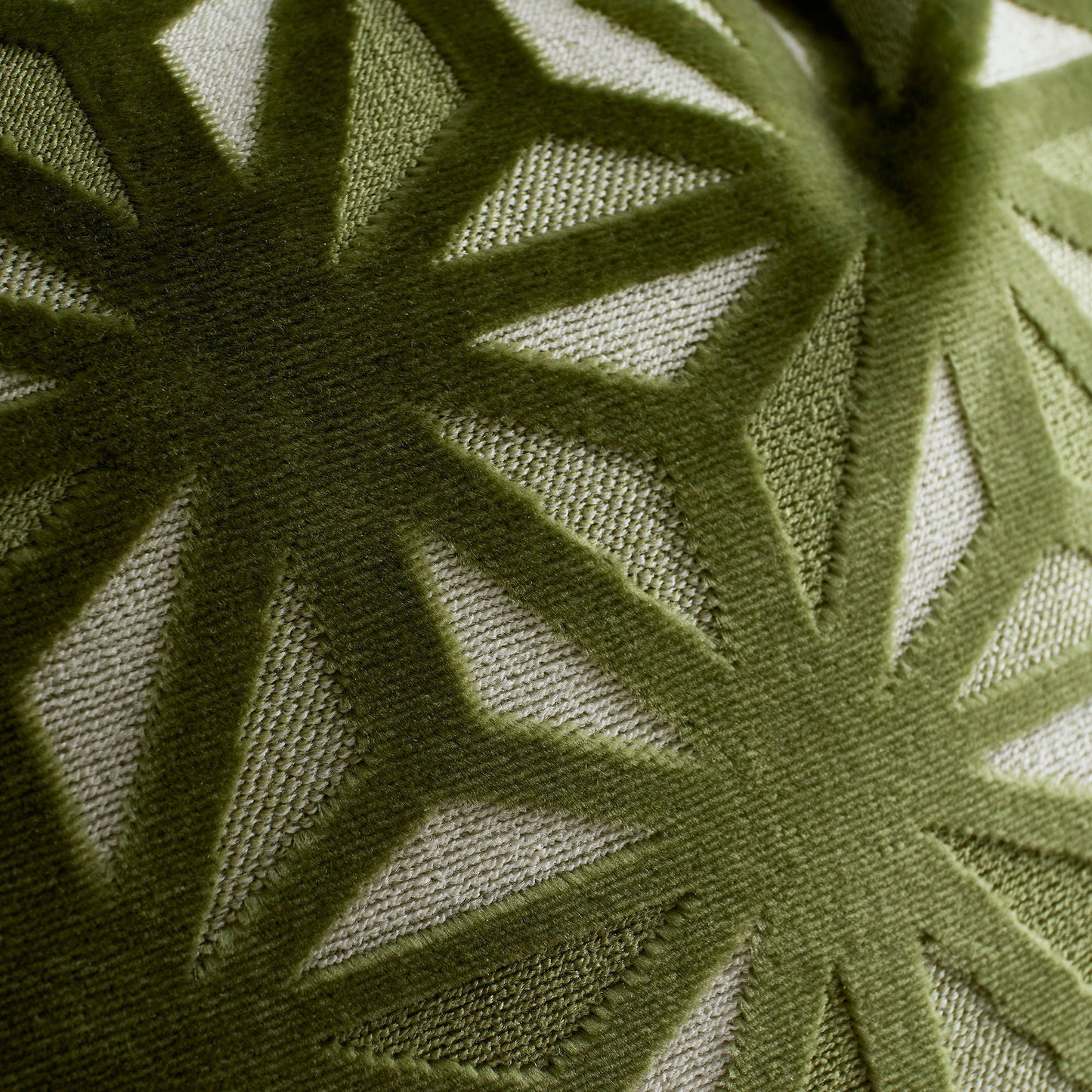 Star Geo Cushion in Green 43 x 43cm - Cushion - Appletree