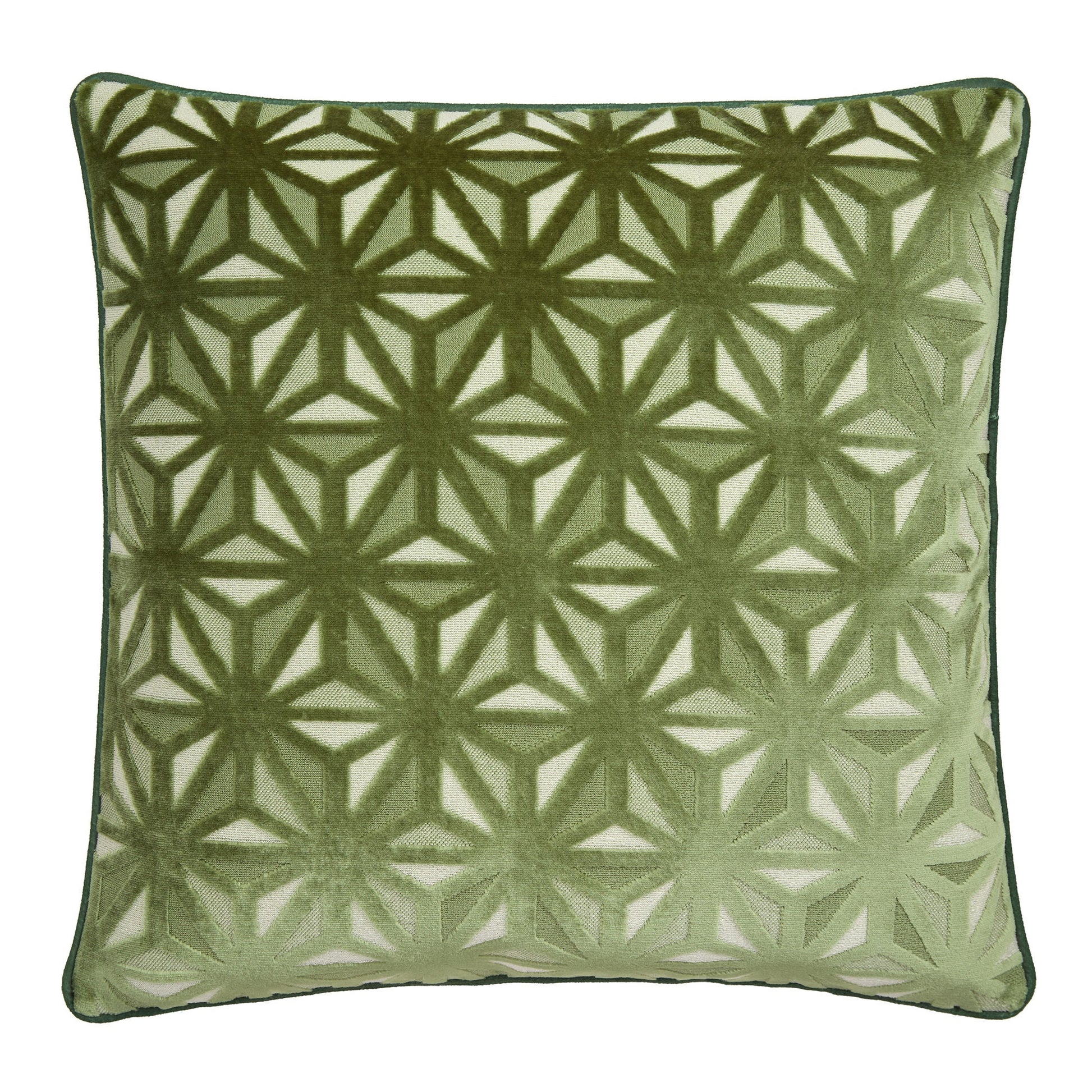 Star Geo Cushion in Green 43 x 43cm - Cushion - Appletree