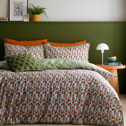 Star Geo Cushion in Green 43 x 43cm - Cushion - Appletree
