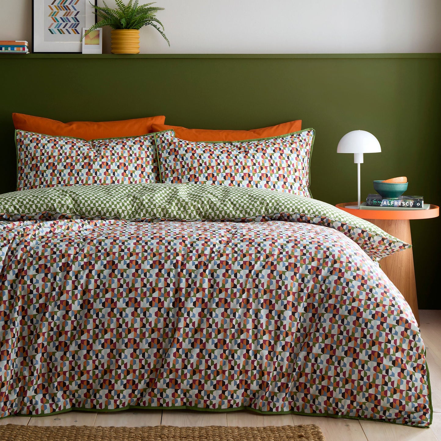 Star Geo Duvet Cover Set in Natural - Duvet Cover Set - Appletree