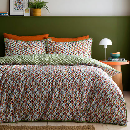 Star Geo Duvet Cover Set in Natural - Duvet Cover Set - Appletree