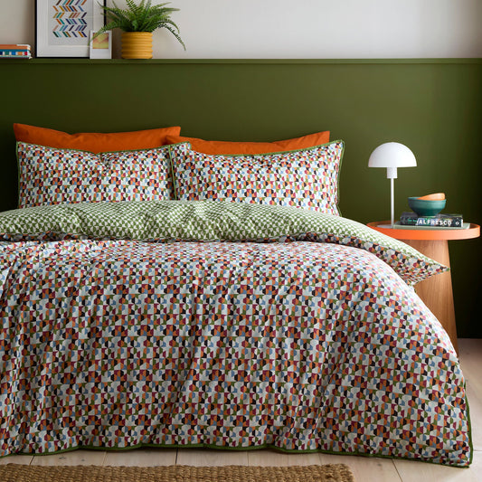 Star Geo Duvet Cover Set in Natural - Duvet Cover Set - Appletree