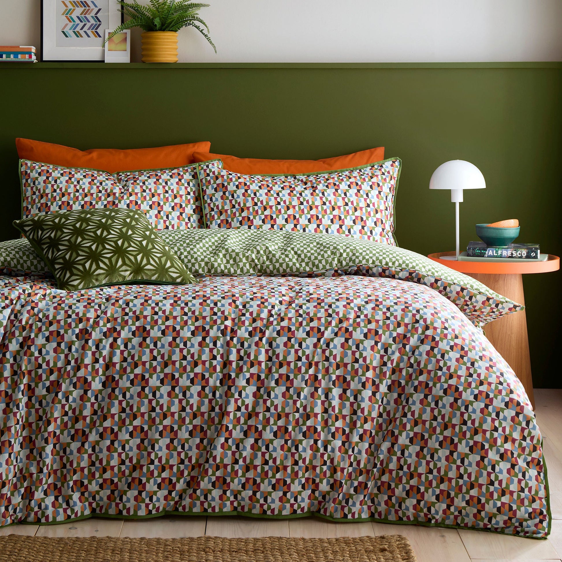 Star Geo Duvet Cover Set in Natural - Duvet Cover Set - Appletree