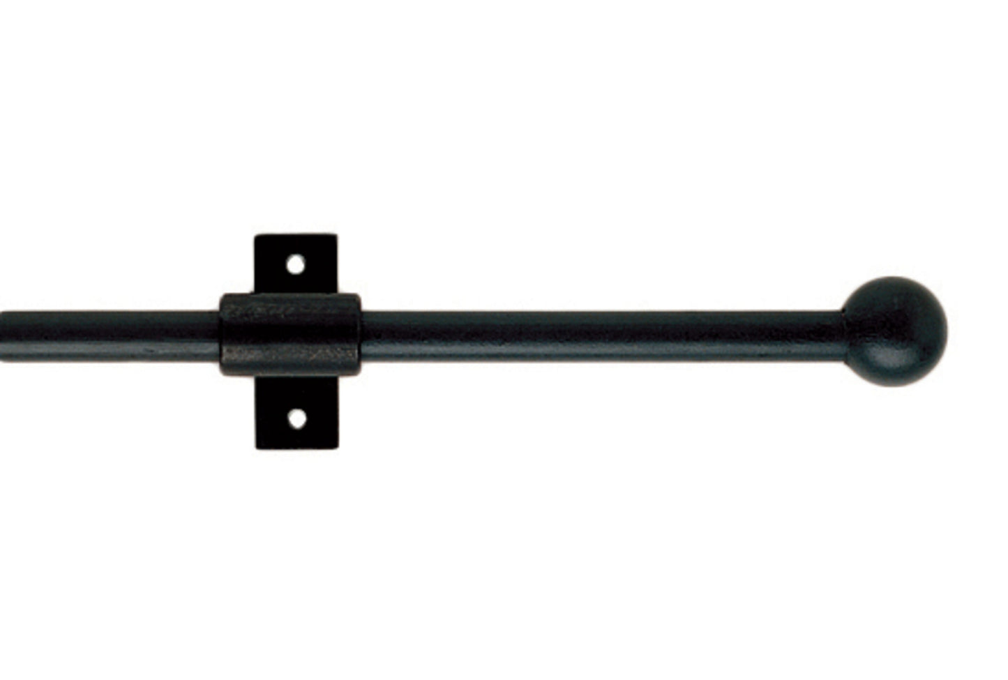 Hallis Artisan Mini Cannon 12mm Wrought Iron Metal Curtain Pole - Black