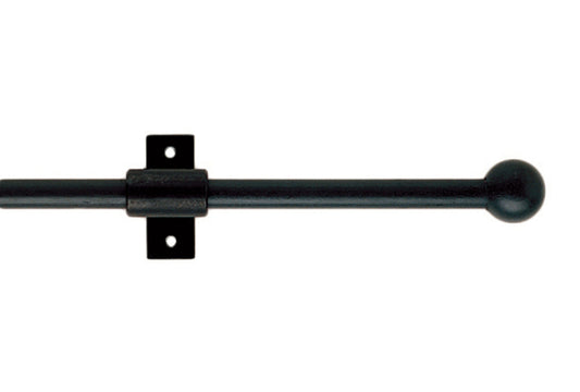 Hallis Artisan Mini Cannon 12mm Wrought Iron Metal Curtain Pole - Black