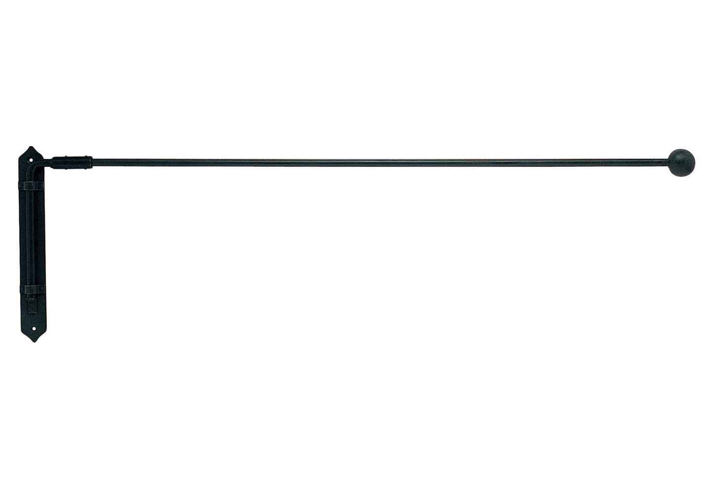 Hallis Artisan Cannon 12mm Wrought Iron Metal Portiere Rod - Black