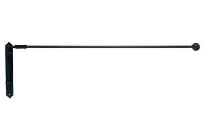 Hallis Artisan Cannon 12mm Wrought Iron Metal Portiere Rod - Black