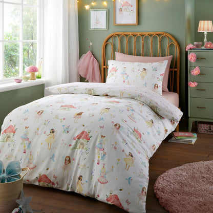 Summer Fairies Duvet Cover Set in Pink - Duvet Cover Set - Bedlam