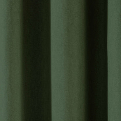 Sorbonne Pair of Eyelet Curtains by Fusion in Bottle Green - Pair of Eyelet Curtains - Fusion