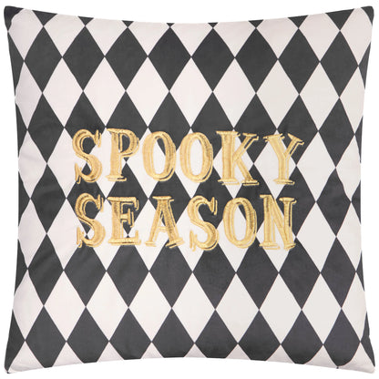 Furn Spooky Season Cushion - Gold/Mono