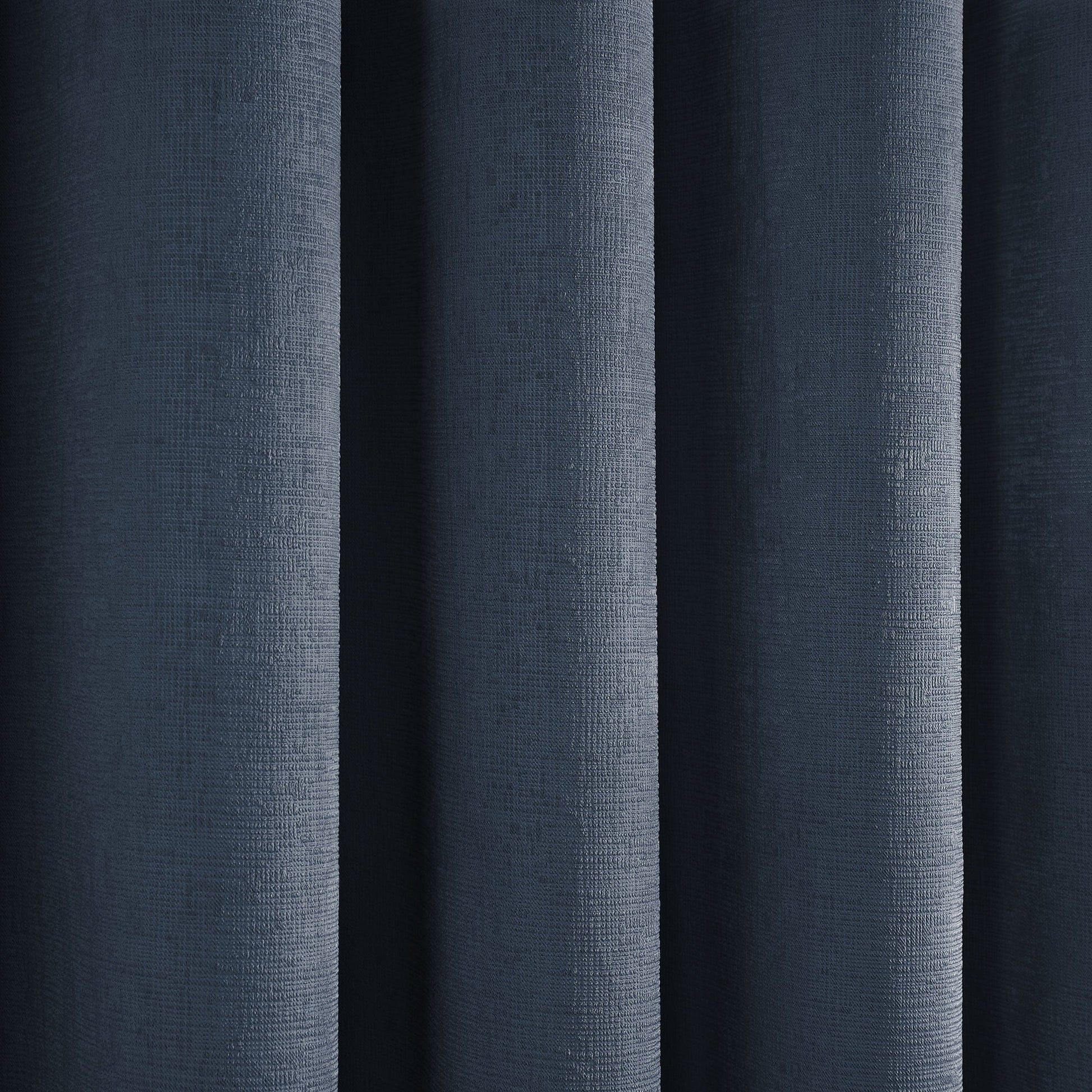 Strata Pair of Eyelet Curtains by Fusion in Navy - Pair of Eyelet Curtains - Fusion