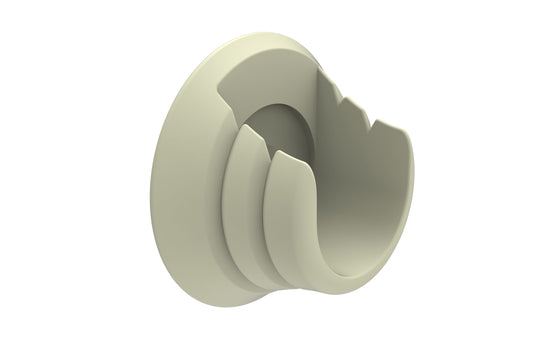 Swish Romantica 28mm Wooden Curtain Pole Recess Brackets (Pair) - Panna Cotta