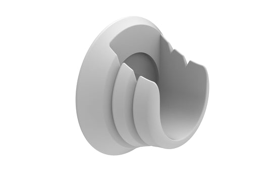 Swish Romantica 35mm Wooden Curtain Pole Recess Brackets (Pair) - Paper White