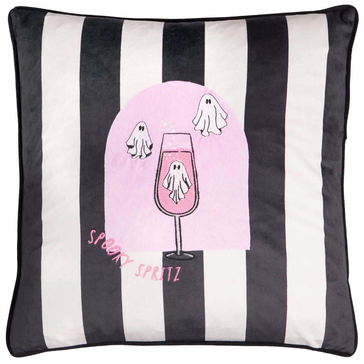 Furn Spooky Spritz Cushion - Pink/Mono