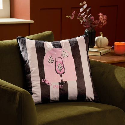 Furn Spooky Spritz Cushion - Pink/Mono