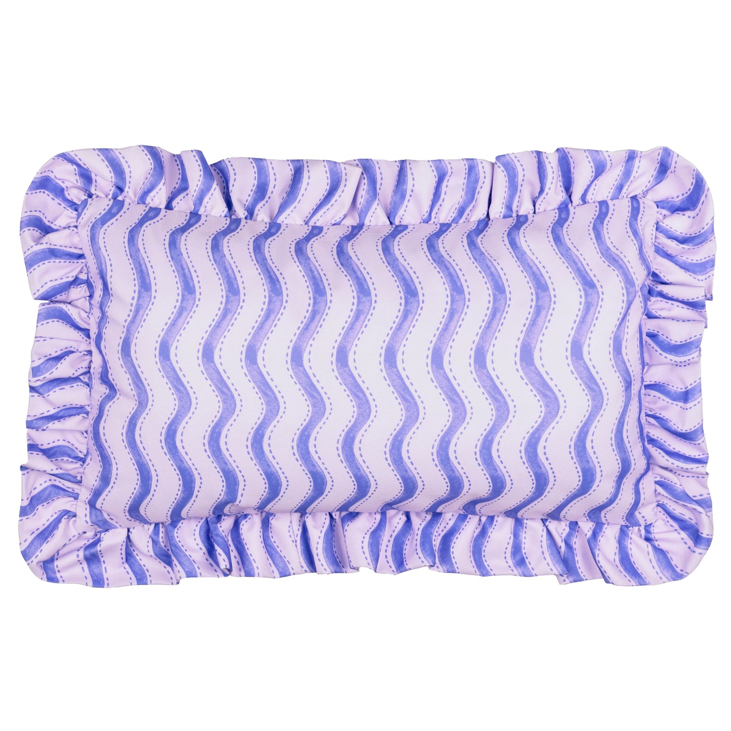 Furn Summer Solstice Wiggly Stripe Outdoor Cushion - Cobalt