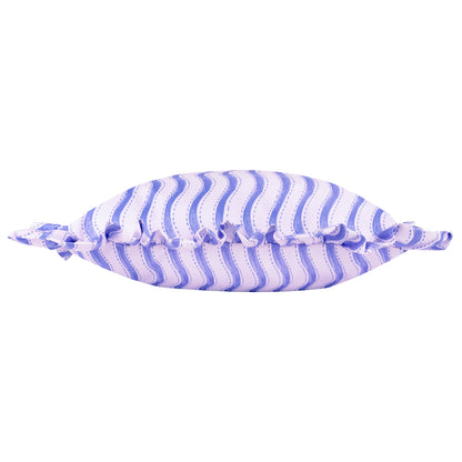 Furn Summer Solstice Wiggly Stripe Outdoor Cushion - Cobalt