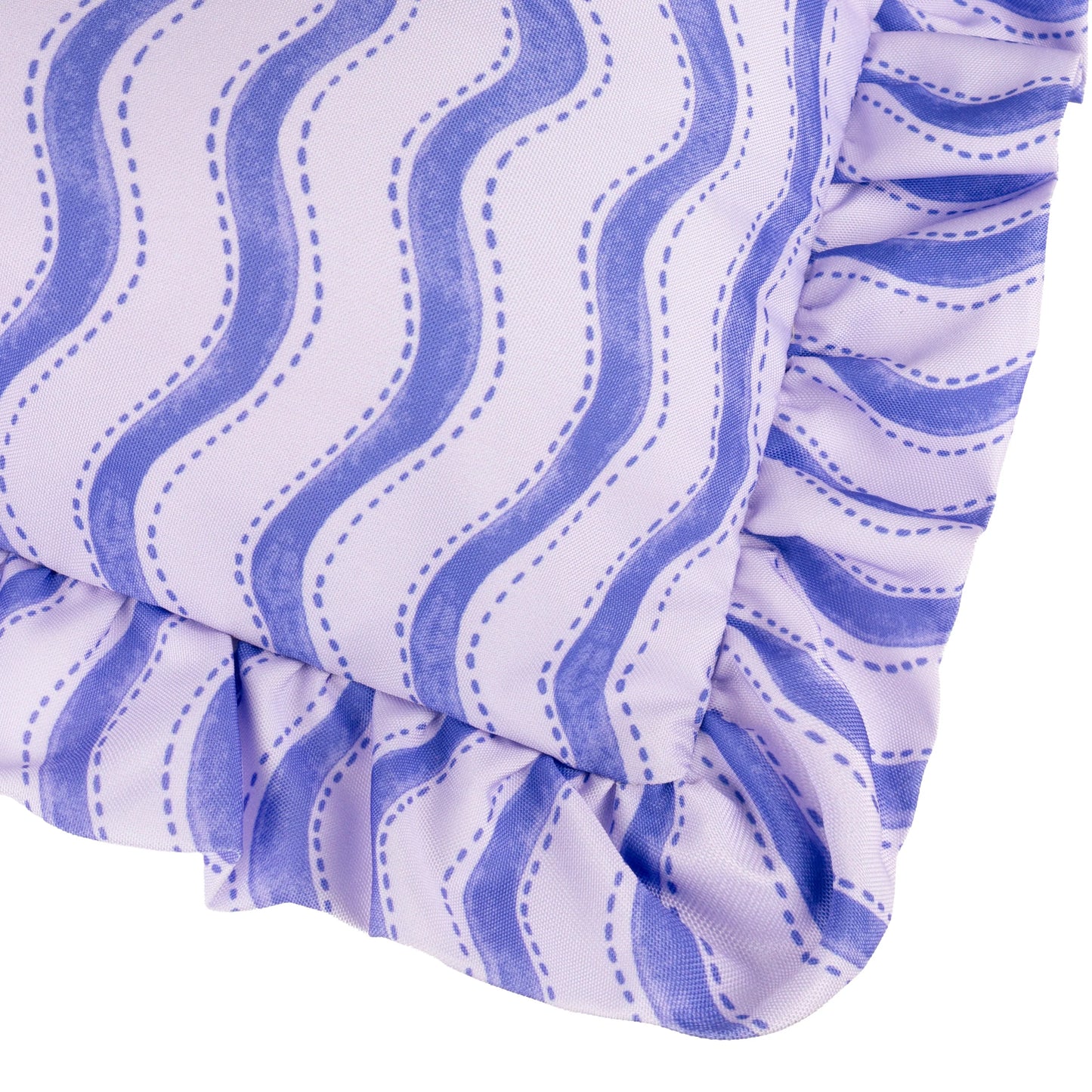 Furn Summer Solstice Wiggly Stripe Outdoor Cushion - Cobalt