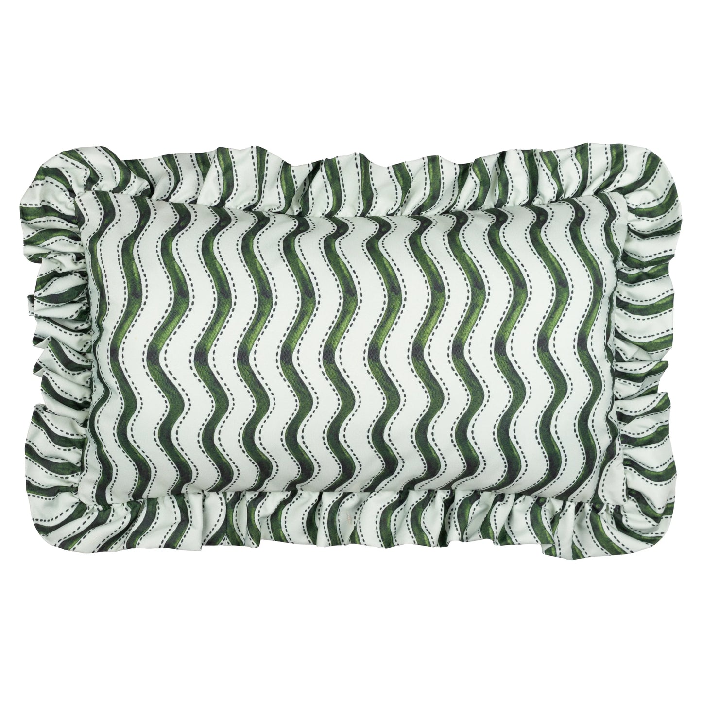 Furn Summer Solstice Wiggly Stripe Outdoor Cushion - Green