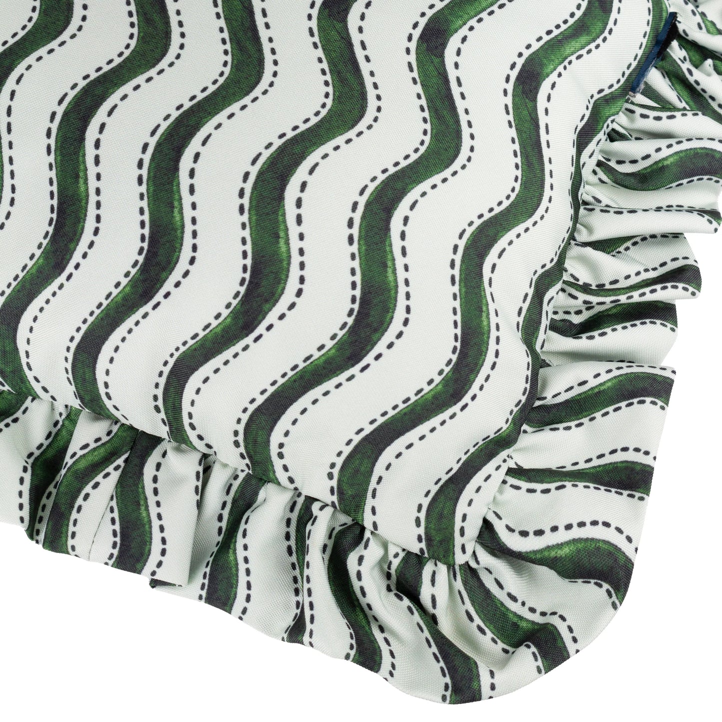 Furn Summer Solstice Wiggly Stripe Outdoor Cushion - Green