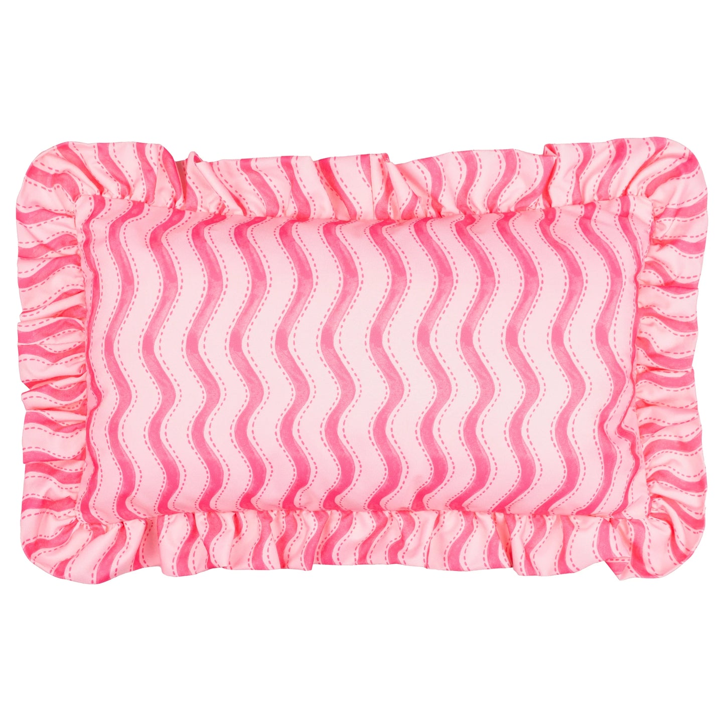 Furn Summer Solstice Wiggly Stripe Outdoor Cushion - Hot Pink