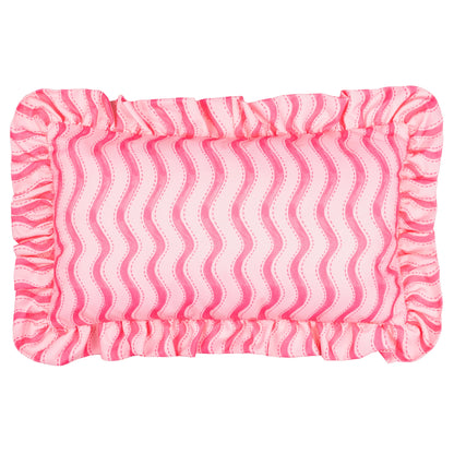 Furn Summer Solstice Wiggly Stripe Outdoor Cushion - Hot Pink