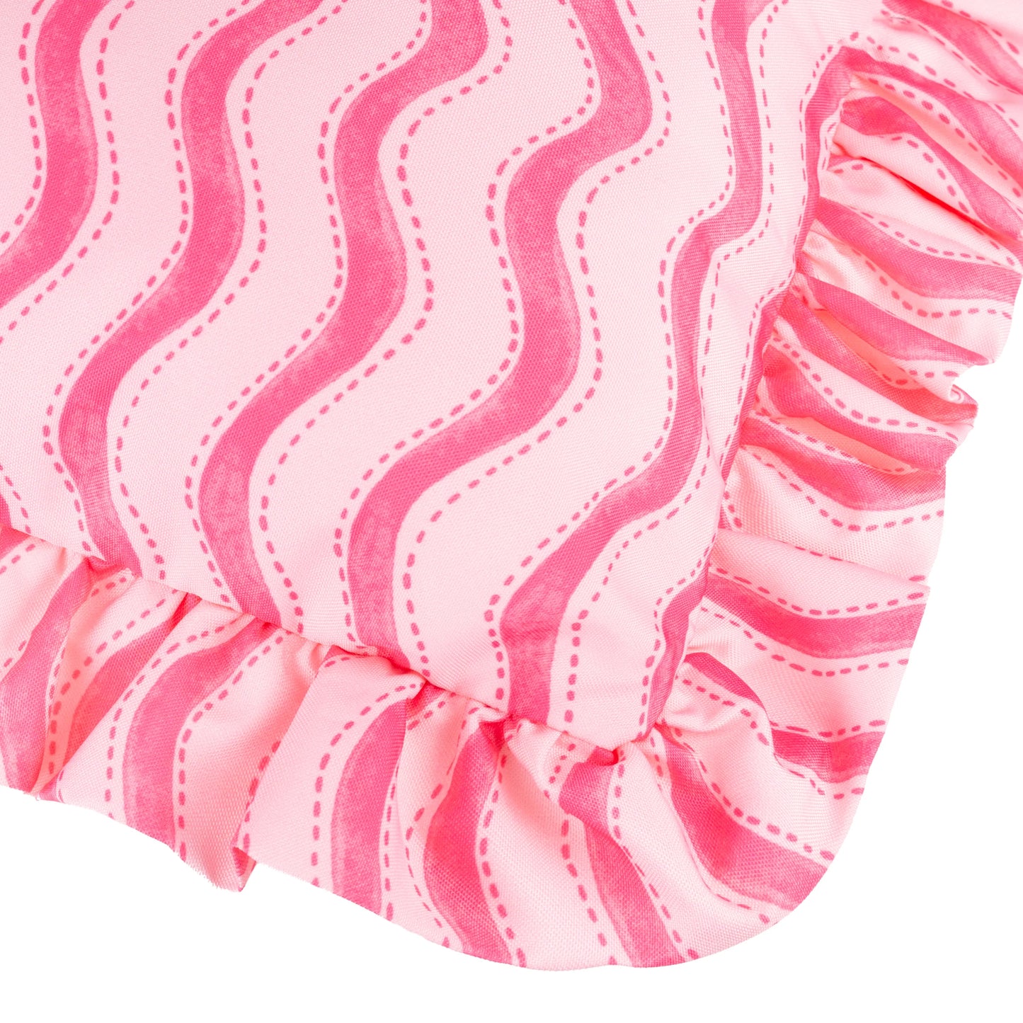 Furn Summer Solstice Wiggly Stripe Outdoor Cushion - Hot Pink
