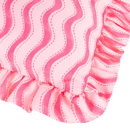 Furn Summer Solstice Wiggly Stripe Outdoor Cushion - Hot Pink