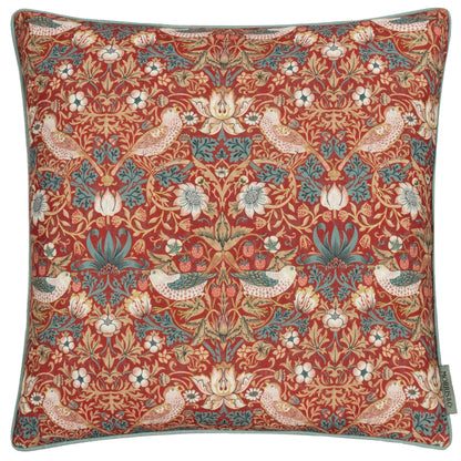 Morris & Co Strawberry Thief Outdoor Cushion - Berry