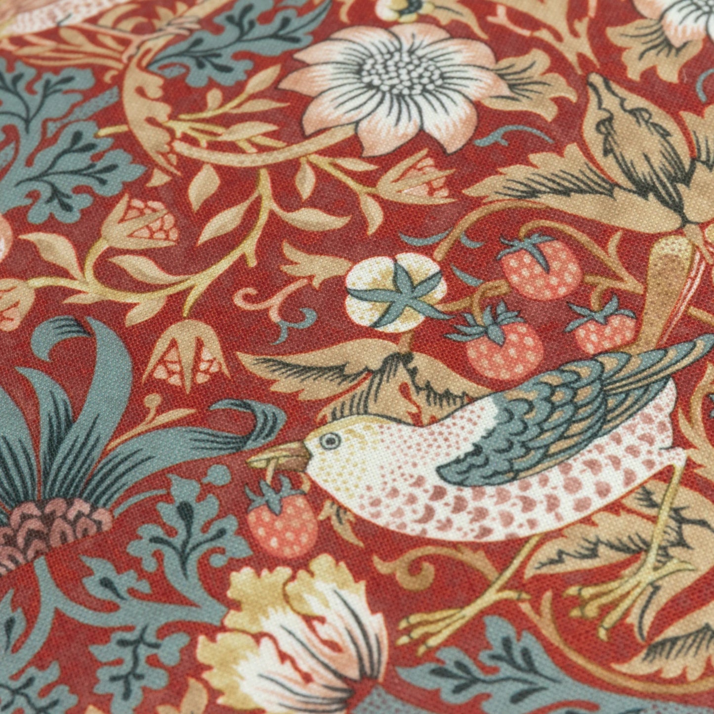 Morris & Co Strawberry Thief Outdoor Cushion - Berry