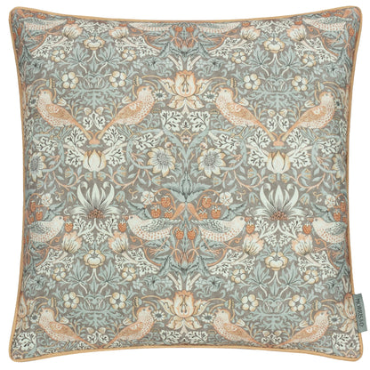 Morris & Co Strawberry Thief Outdoor Cushion - Biscuit
