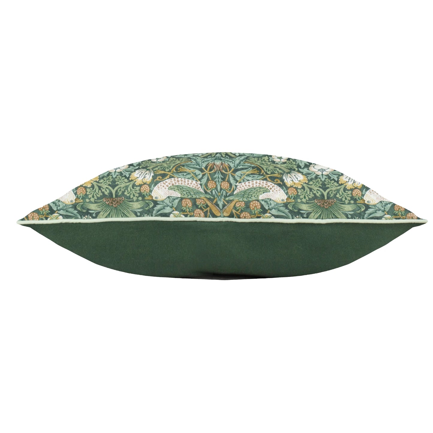 Morris & Co Strawberry Thief Outdoor Cushion - Forest Green