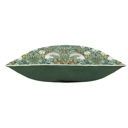 Morris & Co Strawberry Thief Outdoor Cushion - Forest Green