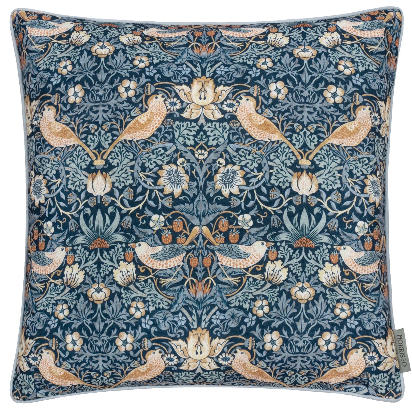 Morris & Co Strawberry Thief Outdoor Cushion - Indigo