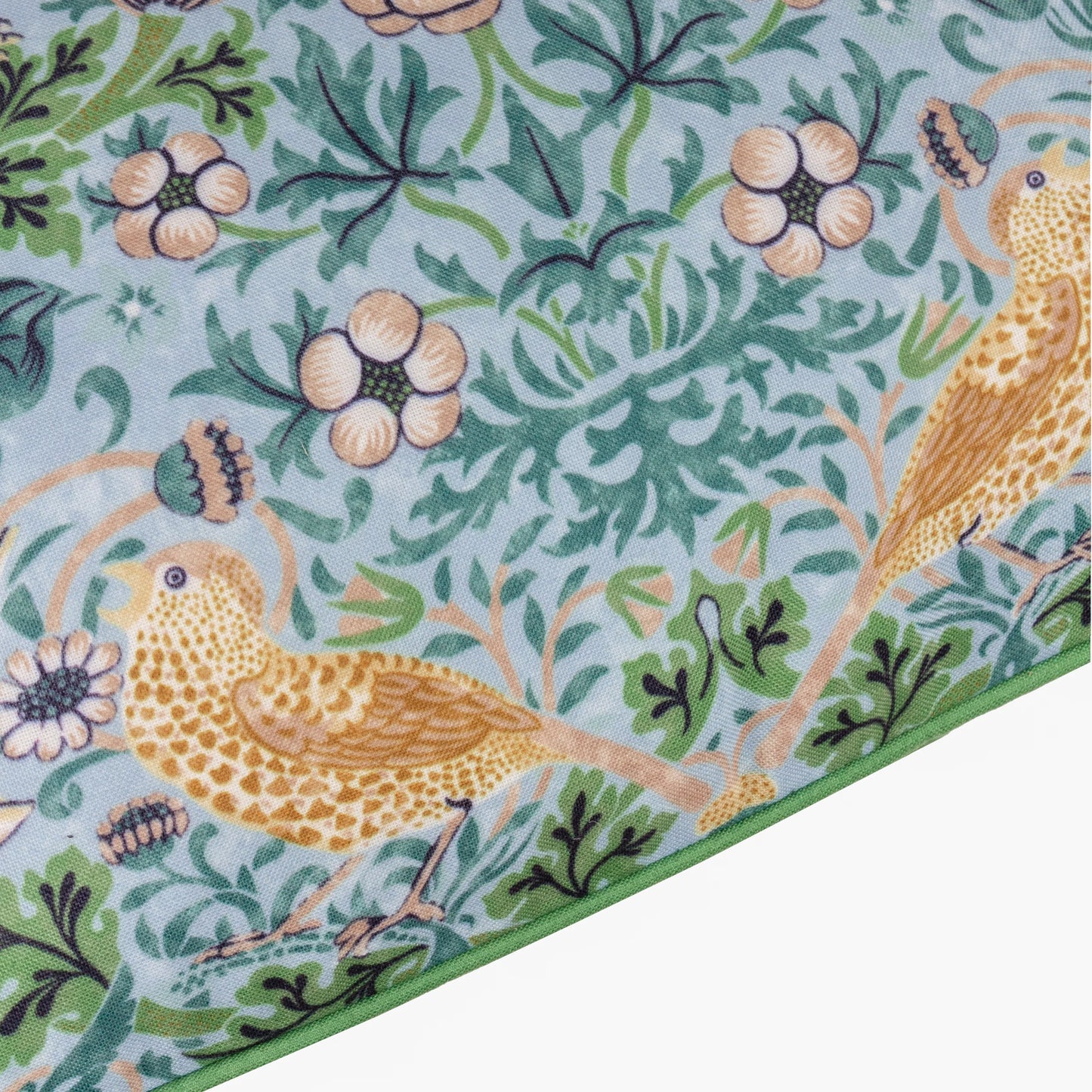 Morris & Co Strawberry Thief Outdoor Cushion - Mineral/Yellow