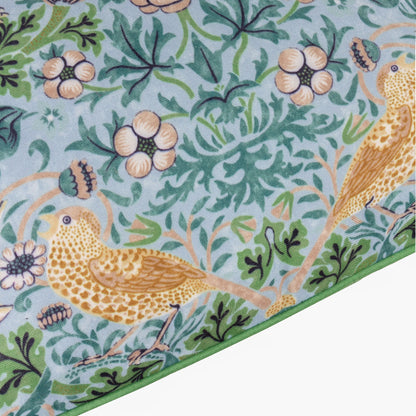 Morris & Co Strawberry Thief Outdoor Cushion - Mineral/Yellow