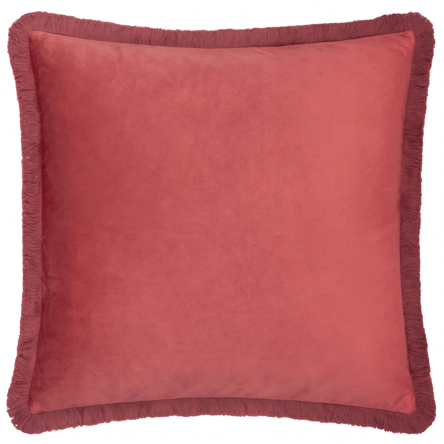 Morris & Co Strawberry Thief Embroidered Velvet Cushion - Berry